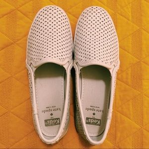 Keds x kate spade new york White Leather Slip Ons
